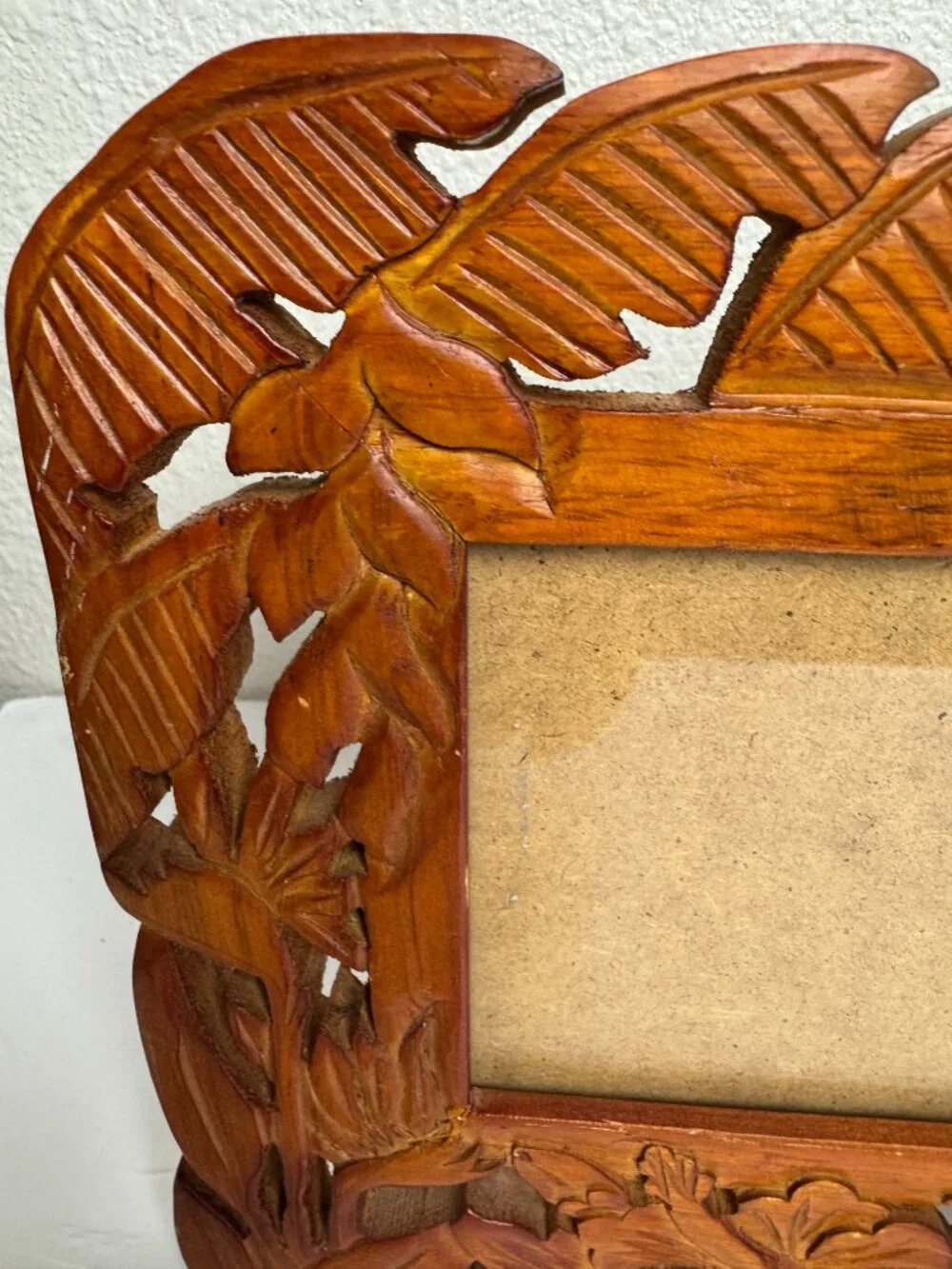 Hawaii Hibiscus Floral Carved Wooden Picture Frame